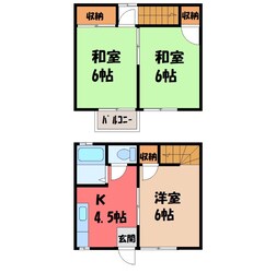 小金井駅 徒歩13分 1-2階の物件間取画像